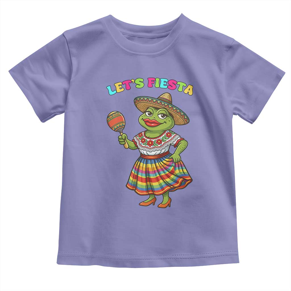 Funny Cinco De Mayo Sexy Frog Toddler T Shirt Lets Fiesta TS12 Violet Print Your Wear