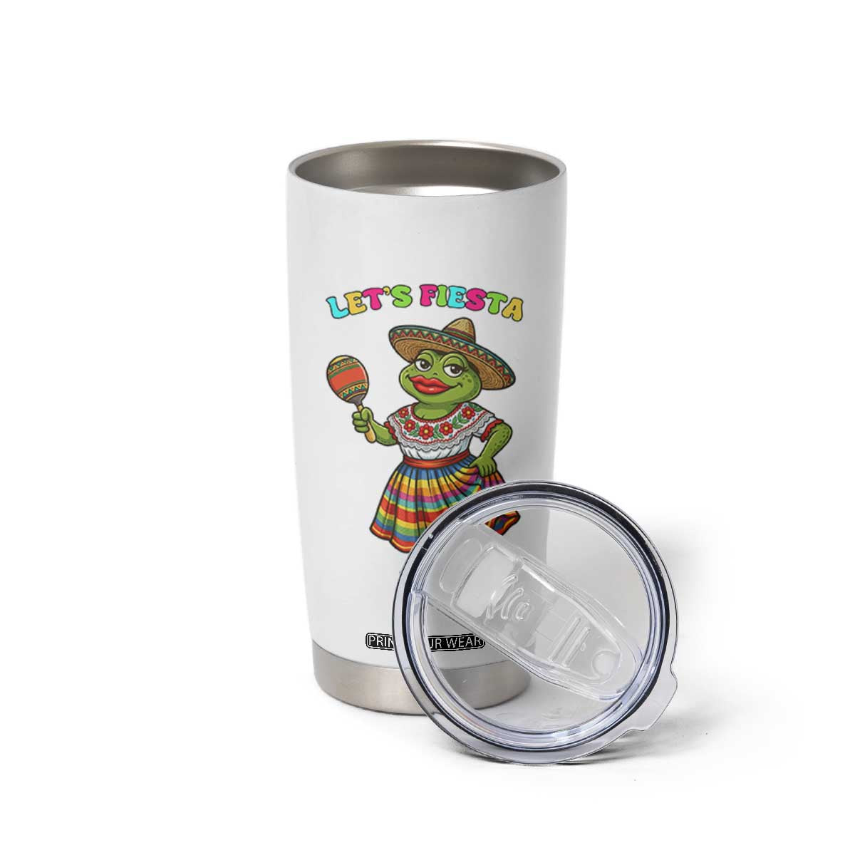 Funny Cinco De Mayo Sexy Frog Tumbler Cup Lets Fiesta TS12 Print Your Wear