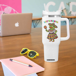 Funny Cinco De Mayo Sexy Frog Tumbler With Handle Lets Fiesta TS12 Print Your Wear