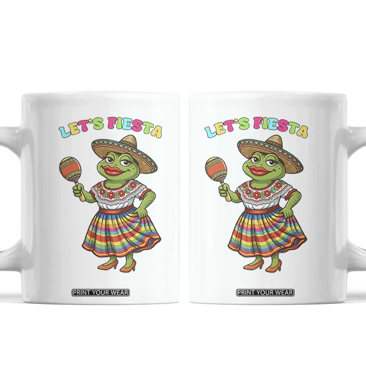 Funny Cinco De Mayo Sexy Frog Coffee Mug Lets Fiesta TS12 White Print Your Wear