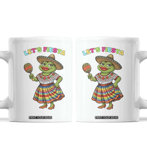 Funny Cinco De Mayo Sexy Frog Coffee Mug Lets Fiesta TS12 White Print Your Wear