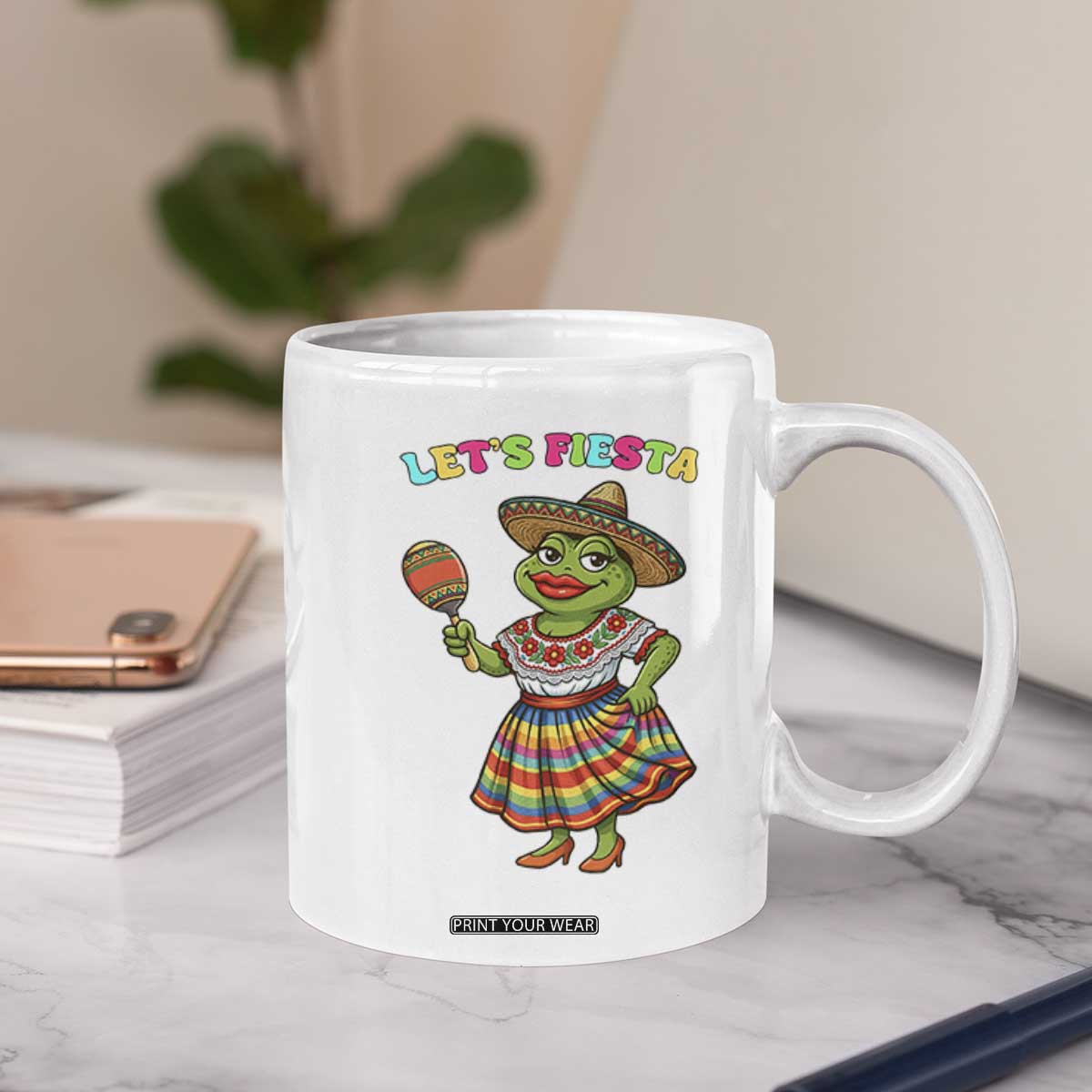 Funny Cinco De Mayo Sexy Frog Coffee Mug Lets Fiesta TS12 Print Your Wear