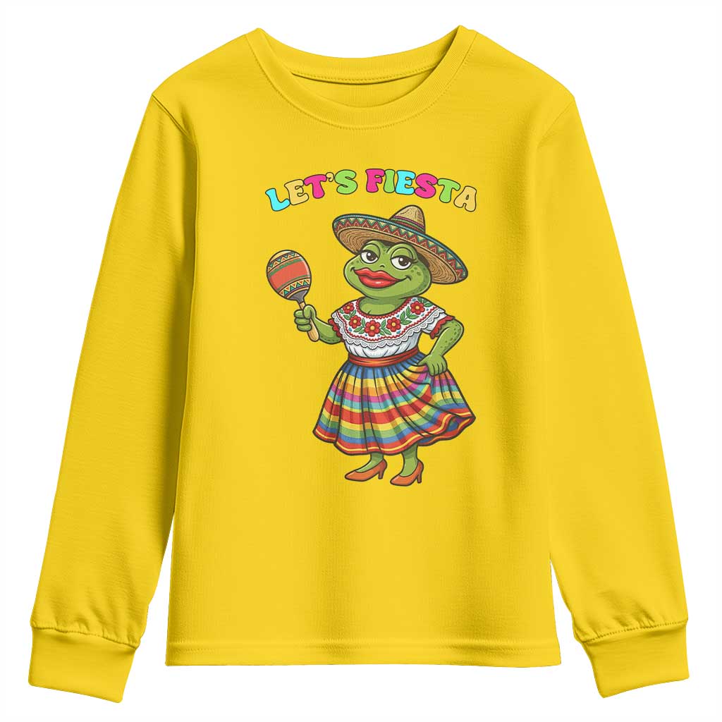 Funny Cinco De Mayo Sexy Frog Youth Sweatshirt Lets Fiesta TS12 Daisy Print Your Wear