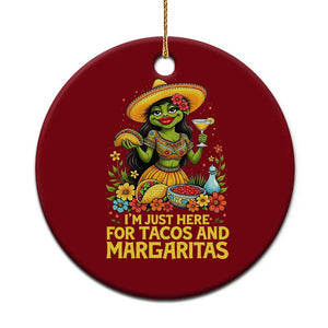 Funny Cinco De Mayo Frog Ceramic Ornament Just Here For Tacos And Margaritas TS12 1pc Red Print Your Wear