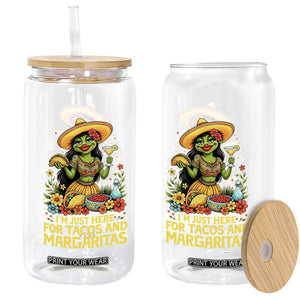 Funny Cinco De Mayo Frog Glass Can Just Here For Tacos And Margaritas TS12 Print Your Wear