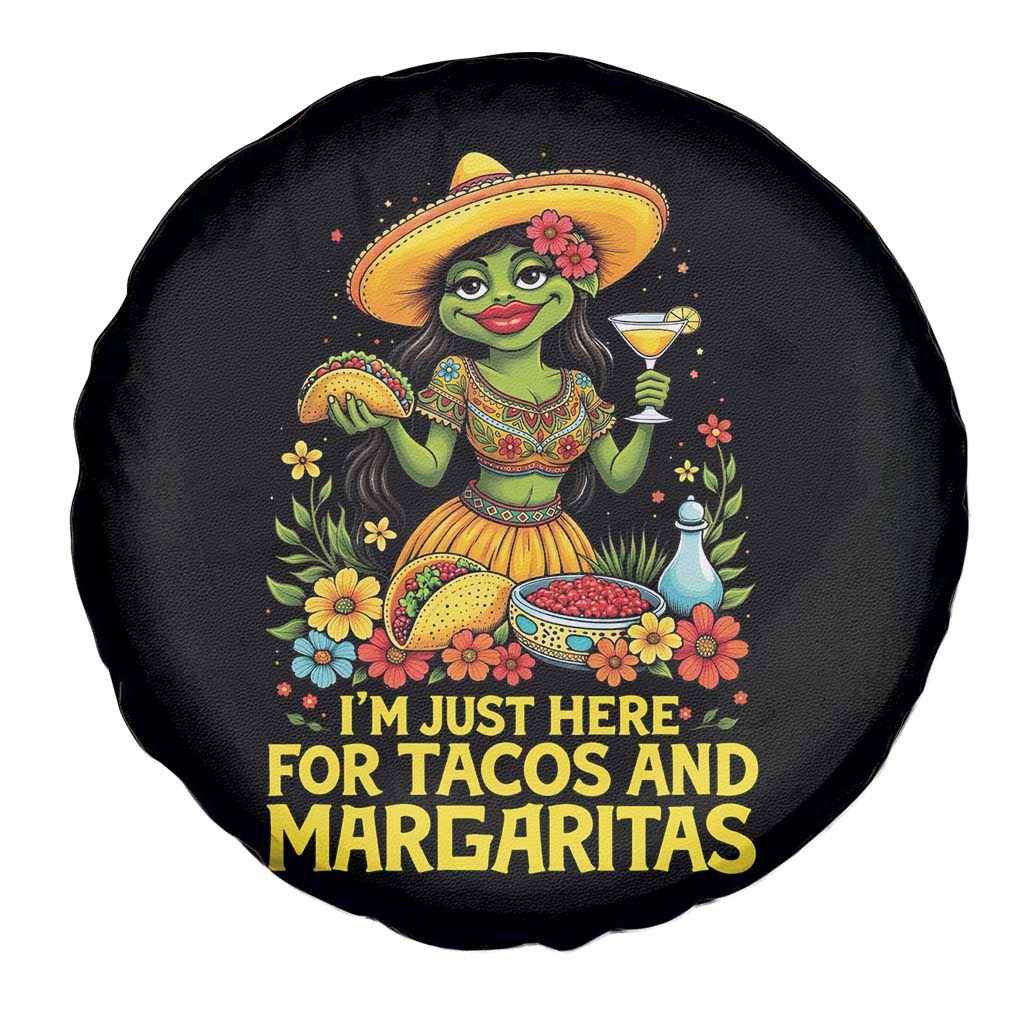 Funny Cinco De Mayo Frog Spare Tire Cover Just Here For Tacos And Margaritas TS12 Print Your Wear