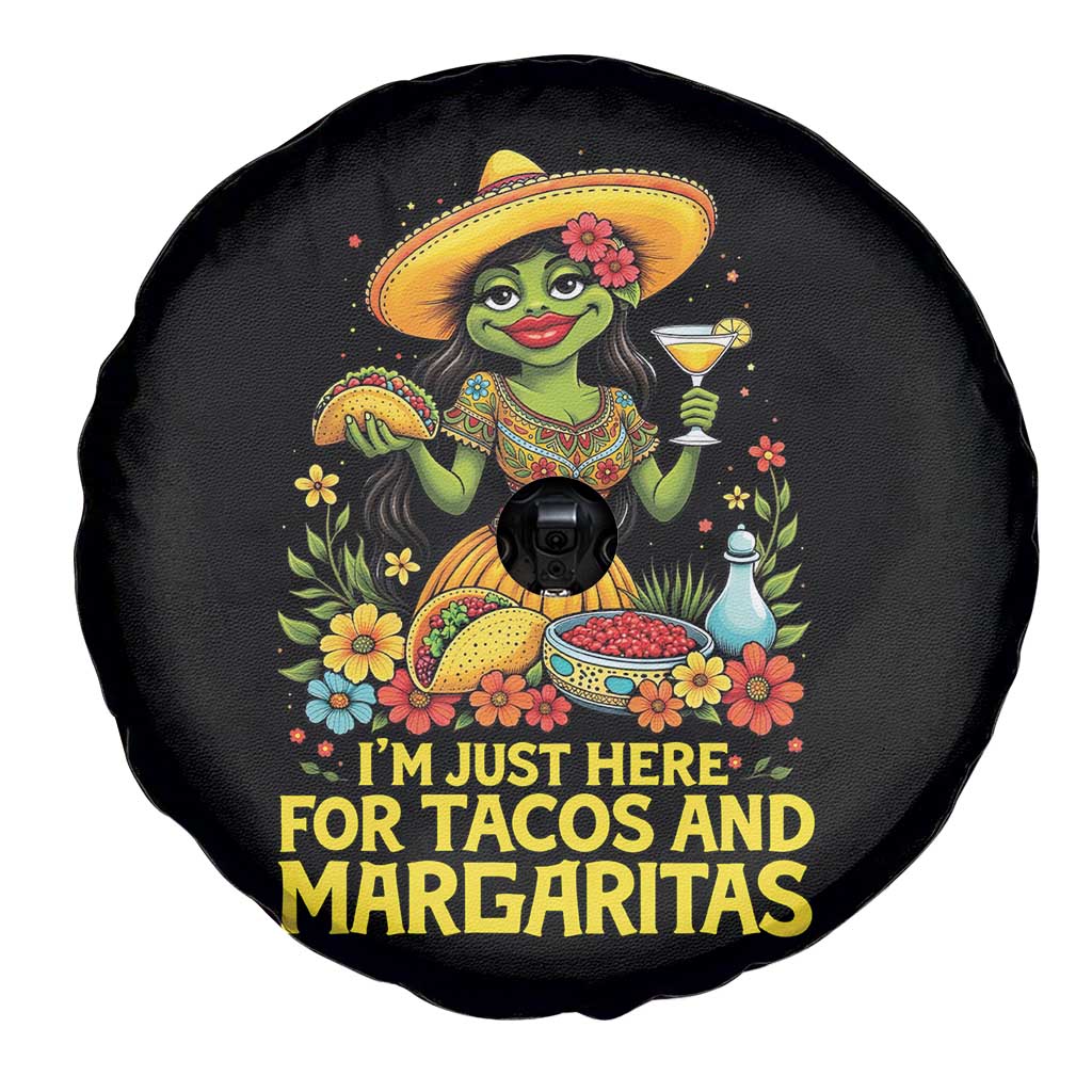 Funny Cinco De Mayo Frog Spare Tire Cover Just Here For Tacos And Margaritas TS12 Print Your Wear