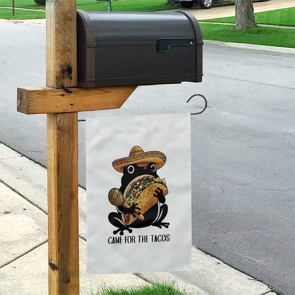 Grumpy Frog Cinco De Mayo Garden Flag Came For The Tacos TS12 Print Your Wear