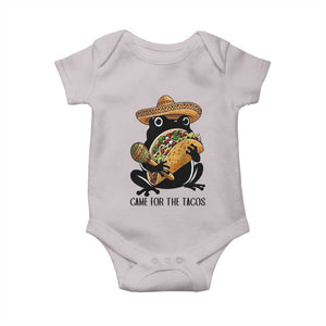 Grumpy Frog Cinco De Mayo Baby Onesie Came For The Tacos TS12 Ice Gray Print Your Wear