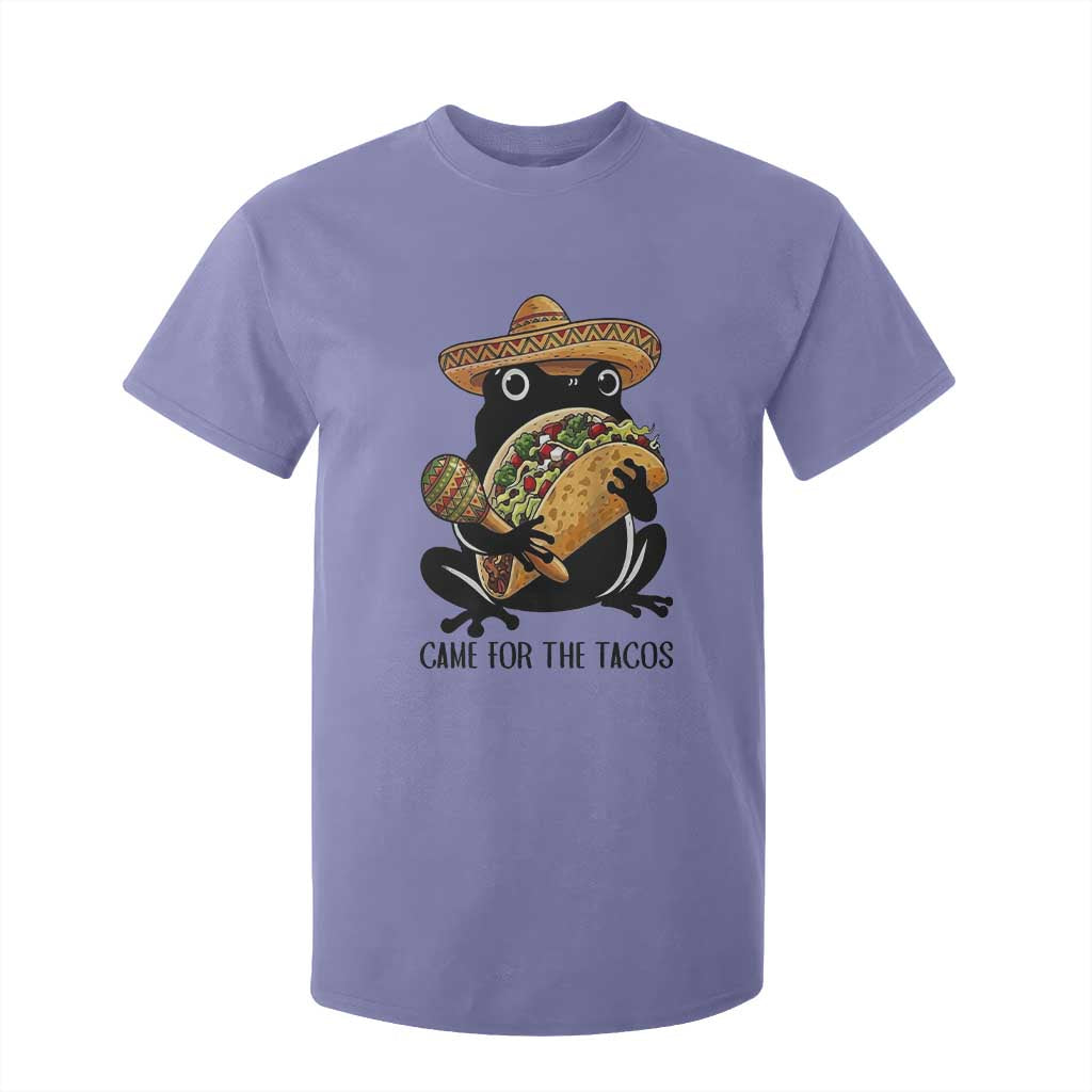 Grumpy Frog Cinco De Mayo T Shirt For Kid Came For The Tacos TS12 Violet Print Your Wear