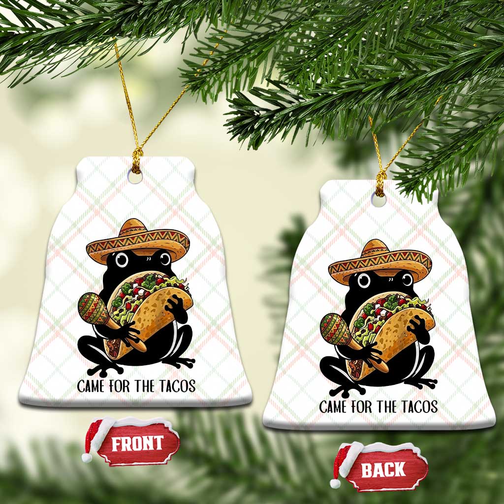 Grumpy Frog Cinco De Mayo Ceramic Ornament Came For The Tacos TS12 Print Your Wear