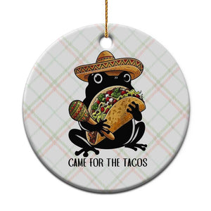 Grumpy Frog Cinco De Mayo Ceramic Ornament Came For The Tacos TS12 1pc Christmas Plaid Print Your Wear