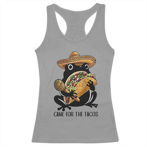 Grumpy Frog Cinco De Mayo Racerback Tank Top Came For The Tacos TS12 Sport Gray Print Your Wear