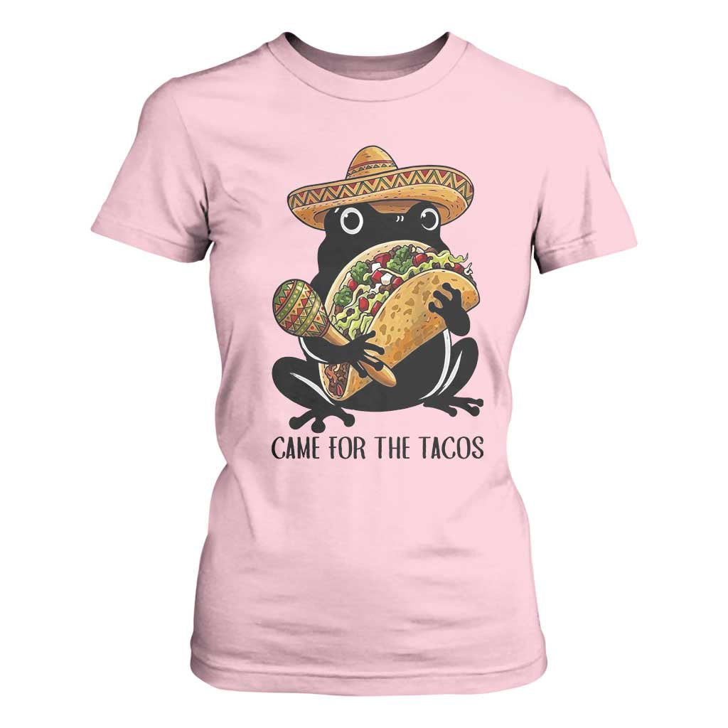 Grumpy Frog Cinco De Mayo T Shirt For Women Came For The Tacos TS12 Light Pink Print Your Wear
