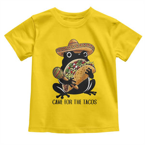Grumpy Frog Cinco De Mayo Toddler T Shirt Came For The Tacos TS12 Daisy Print Your Wear