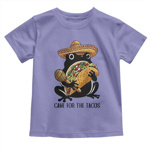 Grumpy Frog Cinco De Mayo Toddler T Shirt Came For The Tacos TS12 Violet Print Your Wear