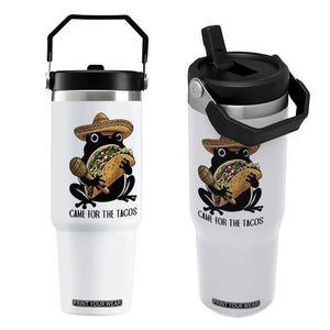 Grumpy Frog Cinco De Mayo Flip Straw Tumbler Came For The Tacos TS12 One Size: 30 oz White Print Your Wear