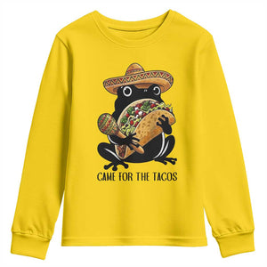 Grumpy Frog Cinco De Mayo Youth Sweatshirt Came For The Tacos TS12 Daisy Print Your Wear