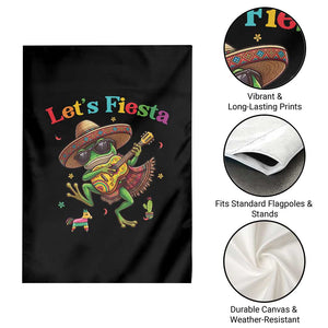 Funny Cinco De Mayo Frog Playing Guitar Garden Flag Lets Fiesta TS12 Print Your Wear