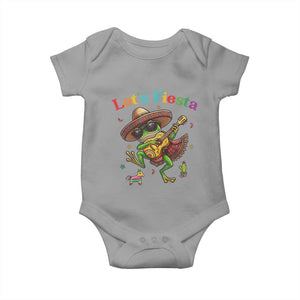Funny Cinco De Mayo Frog Playing Guitar Baby Onesie Lets Fiesta TS12 Sport Gray Print Your Wear