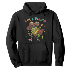 Funny Cinco De Mayo Frog Playing Guitar Hoodie Lets Fiesta TS12 Black Print Your Wear