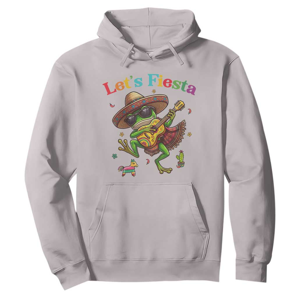 Funny Cinco De Mayo Frog Playing Guitar Hoodie Lets Fiesta TS12 Ice Gray Print Your Wear
