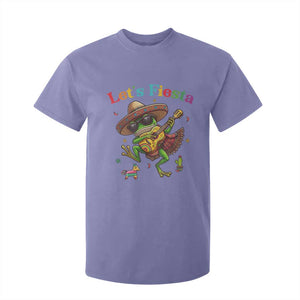 Funny Cinco De Mayo Frog Playing Guitar T Shirt For Kid Lets Fiesta TS12 Violet Print Your Wear