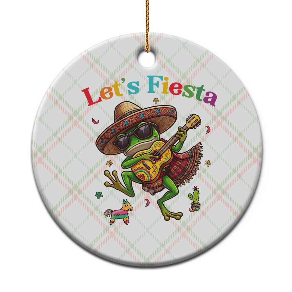 Funny Cinco De Mayo Frog Playing Guitar Ceramic Ornament Lets Fiesta TS12 1pc Christmas Plaid Print Your Wear
