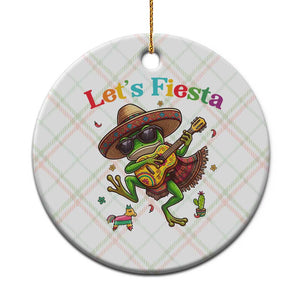 Funny Cinco De Mayo Frog Playing Guitar Ceramic Ornament Lets Fiesta TS12 1pc Christmas Plaid Print Your Wear