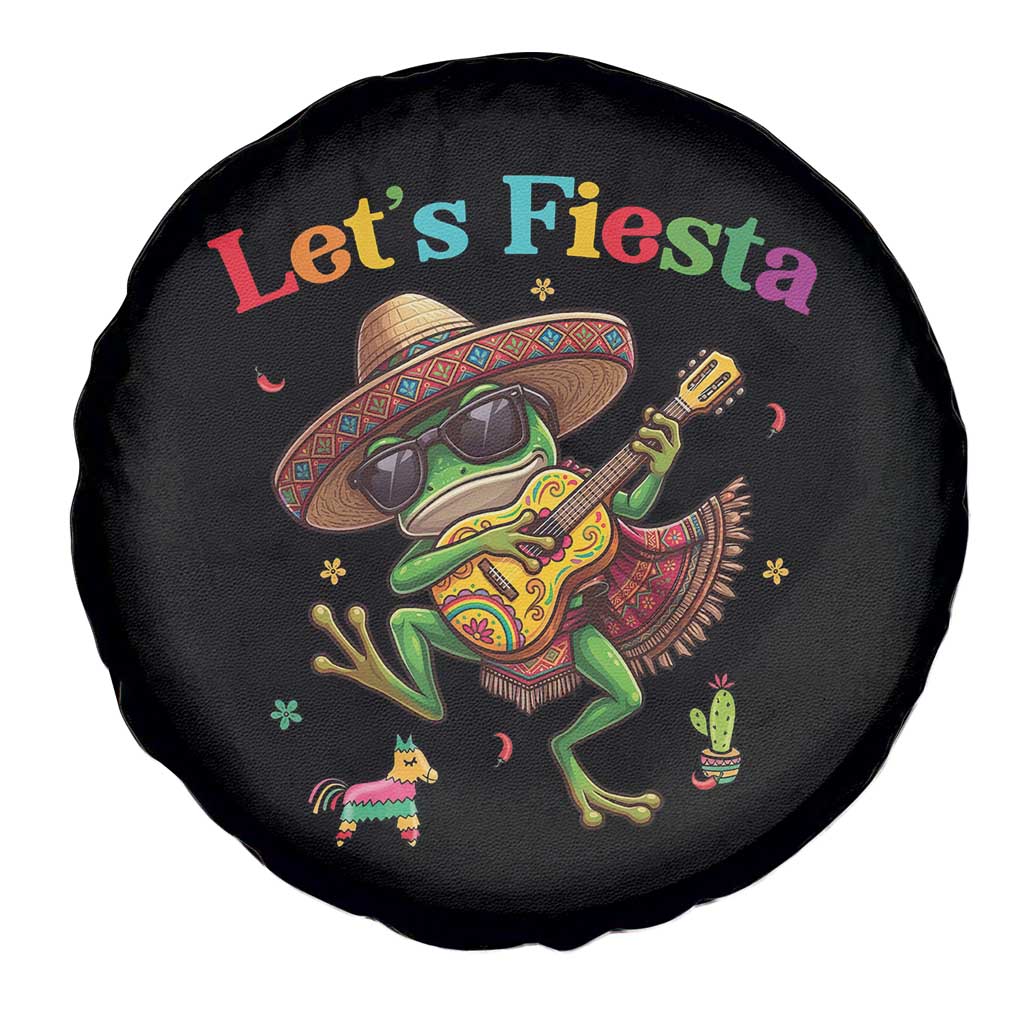 Funny Cinco De Mayo Frog Playing Guitar Spare Tire Cover Lets Fiesta TS12 Print Your Wear