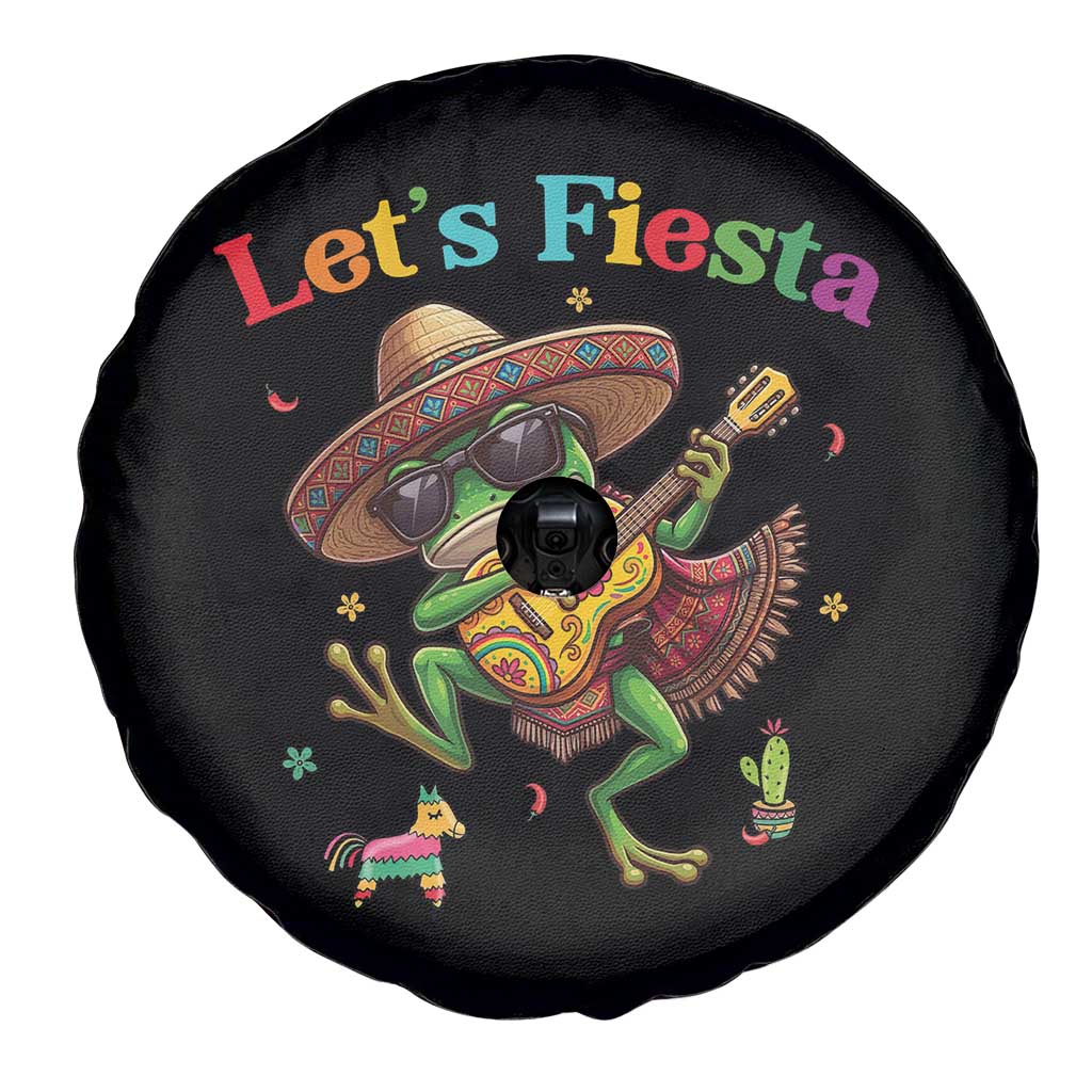 Funny Cinco De Mayo Frog Playing Guitar Spare Tire Cover Lets Fiesta TS12 Print Your Wear