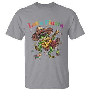 Funny Cinco De Mayo Frog Playing Guitar T Shirt Lets Fiesta TS12 Sport Gray Print Your Wear