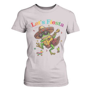 Funny Cinco De Mayo Frog Playing Guitar T Shirt For Women Lets Fiesta TS12 Ice Gray Print Your Wear
