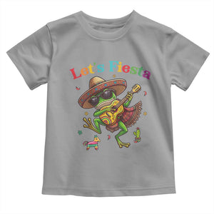 Funny Cinco De Mayo Frog Playing Guitar Toddler T Shirt Lets Fiesta TS12 Sport Gray Print Your Wear