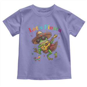 Funny Cinco De Mayo Frog Playing Guitar Toddler T Shirt Lets Fiesta TS12 Violet Print Your Wear