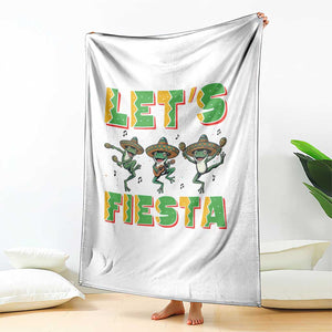 Funny Mariachi Frog Guitar Fiesta Throw Blanket Cinco De Mayo Gift TS12 Print Your Wear