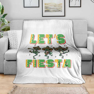 Funny Mariachi Frog Guitar Fiesta Throw Blanket Cinco De Mayo Gift TS12 Print Your Wear