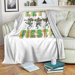 Funny Mariachi Frog Guitar Fiesta Throw Blanket Cinco De Mayo Gift TS12 Print Your Wear