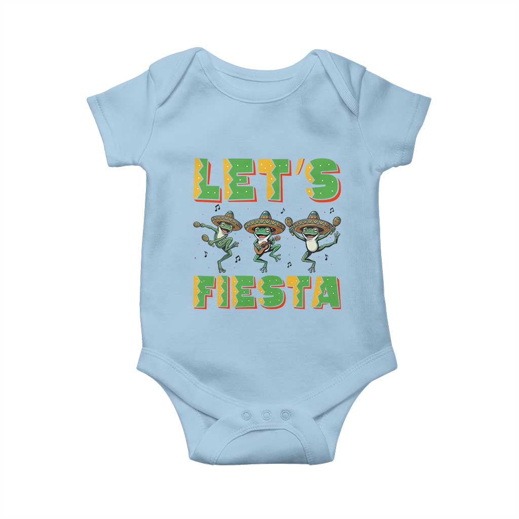 Funny Mariachi Frog Guitar Fiesta Baby Onesie Cinco De Mayo Gift TS12 Light Blue Print Your Wear
