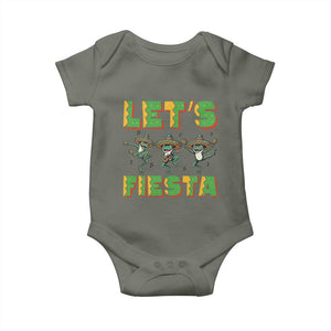Funny Mariachi Frog Guitar Fiesta Baby Onesie Cinco De Mayo Gift TS12 Military Green Print Your Wear
