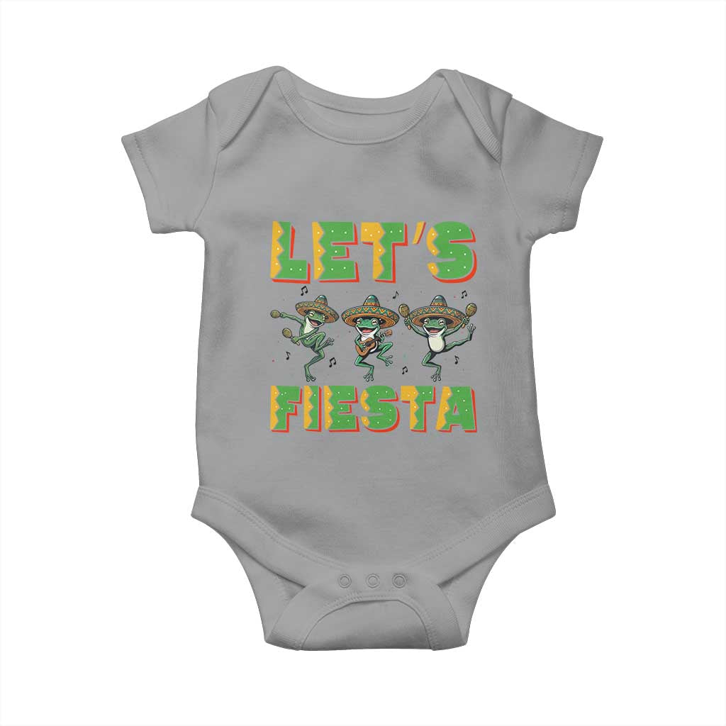 Funny Mariachi Frog Guitar Fiesta Baby Onesie Cinco De Mayo Gift TS12 Sport Gray Print Your Wear