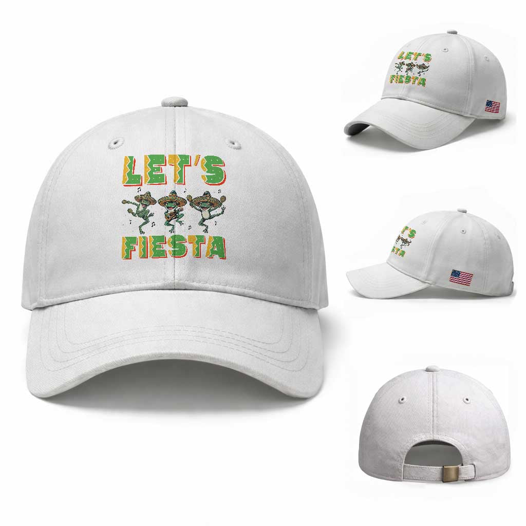 Funny Mariachi Frog Guitar Fiesta Baseball Cap Cinco De Mayo Gift TS12 Baseball Cap Universal Fit White Print Your Wear