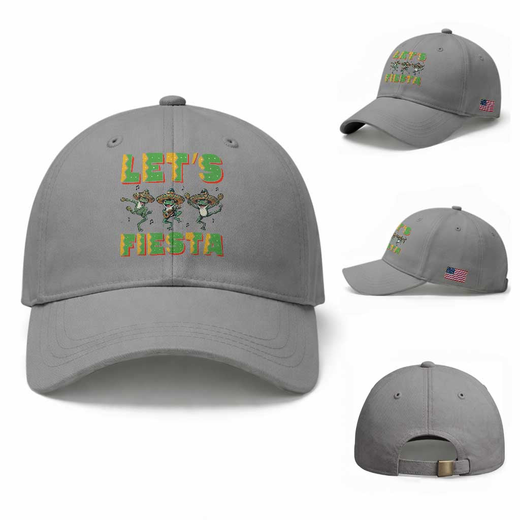 Funny Mariachi Frog Guitar Fiesta Baseball Cap Cinco De Mayo Gift TS12 Baseball Cap Universal Fit Sport Gray Print Your Wear