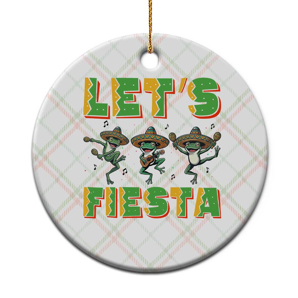 Funny Mariachi Frog Guitar Fiesta Ceramic Ornament Cinco De Mayo Gift TS12 1pc Christmas Plaid Print Your Wear
