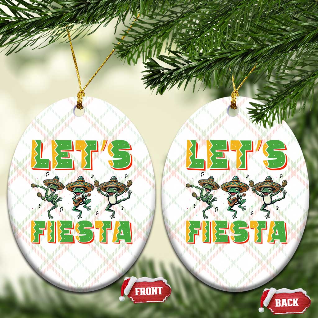 Funny Mariachi Frog Guitar Fiesta Ceramic Ornament Cinco De Mayo Gift TS12 Print Your Wear