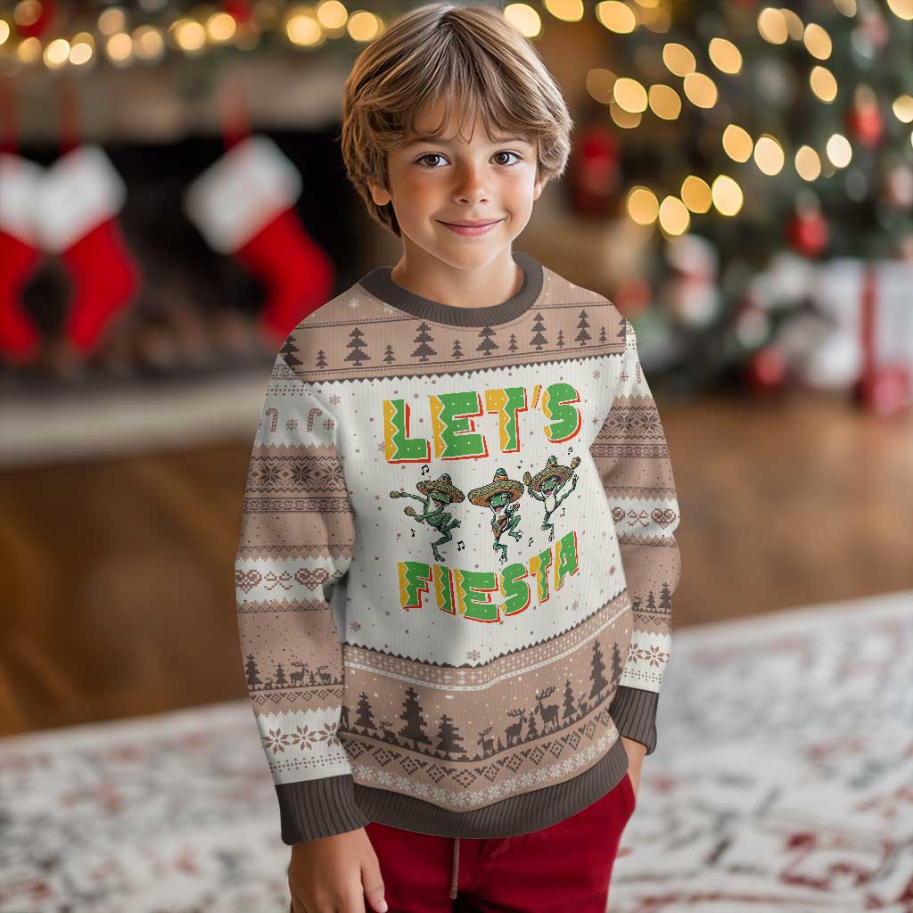 Funny Mariachi Frog Guitar Fiesta Ugly Christmas Sweater Cinco De Mayo Gift TS12 Mocha Mousse Print Your Wear