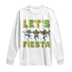 Funny Mariachi Frog Guitar Fiesta Long Sleeve Shirt Cinco De Mayo Gift TS12 White Print Your Wear