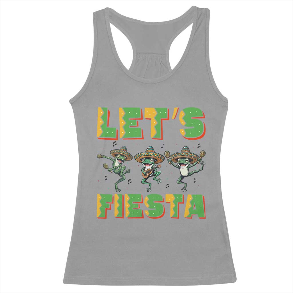 Funny Mariachi Frog Guitar Fiesta Racerback Tank Top Cinco De Mayo Gift TS12 Sport Gray Print Your Wear