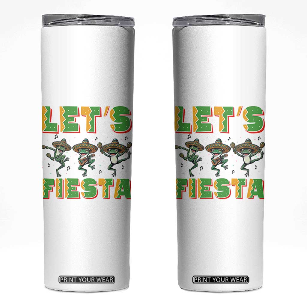 Funny Mariachi Frog Guitar Fiesta Skinny Tumbler Cinco De Mayo Gift TS12 White Print Your Wear