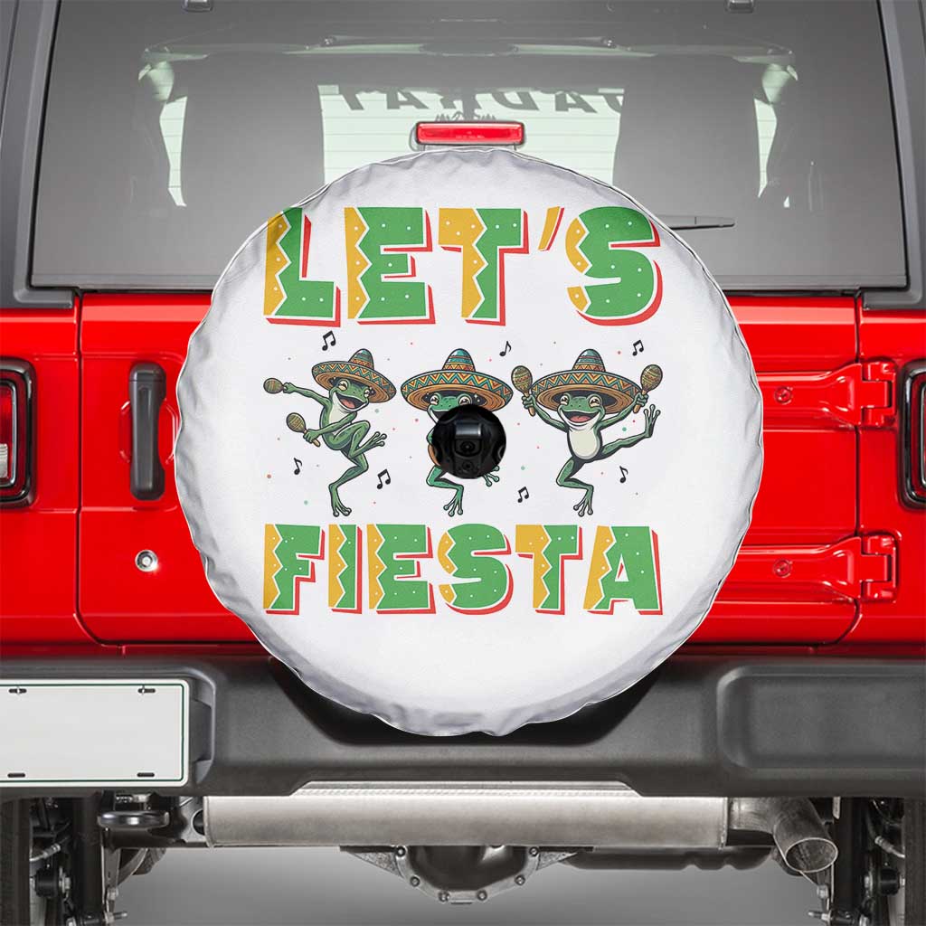 Funny Mariachi Frog Guitar Fiesta Spare Tire Cover Cinco De Mayo Gift TS12 White Print Your Wear